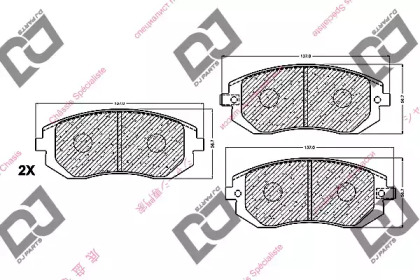 Комплект тормозных колодок DJ PARTS BP1062